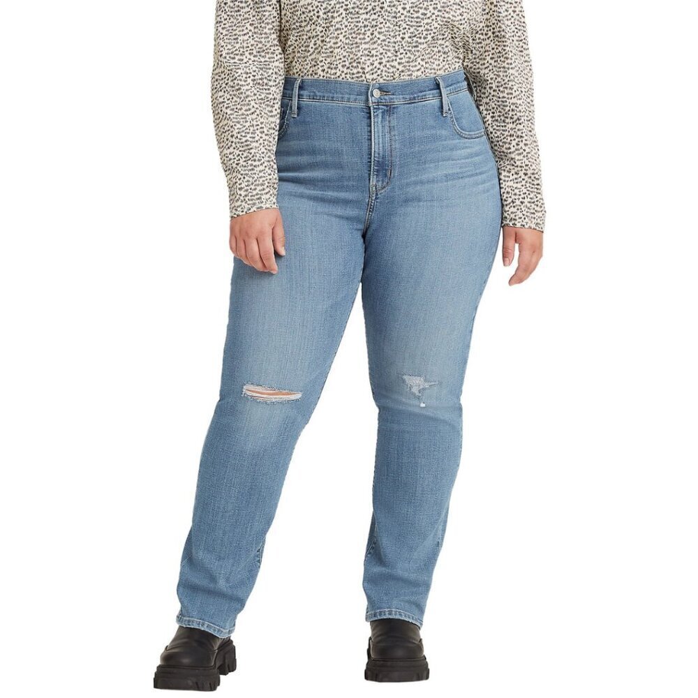 Levi's 724 High Rise Slim Straight Jean Hypersoft Denim Women's Plus Size 20W